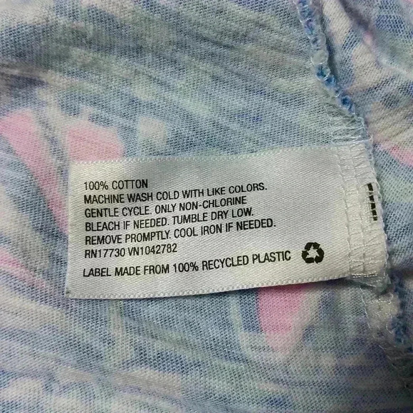 Lilly Pulitzer For Target Blue My Fans Tank top. Ladies 3X - Picture 4 of 5